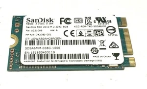 742783-001 HP SanDisk U110 M.2 2242 8GB MLC SATA III 6Gbs Solid State Drive SSD - Picture 1 of 2