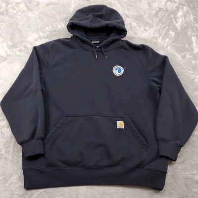 Sudadera con Capucha Carhartt Para Hombre XL Azul Marino Rain Defender Colorado Puerto Aéreo y Espacial Foto 1 de 4