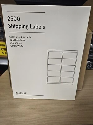  Baseline Shipping Labels 12500/Pack BL58261- 2 Inches X 4 Inches  - Image 1 of 4