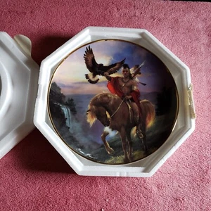 HERMON ADAMS "SPIRIT OF THE EAST WIND" COLLECTOR PLATE #I1038-NATIVE AMERICAN - Picture 1 of 6