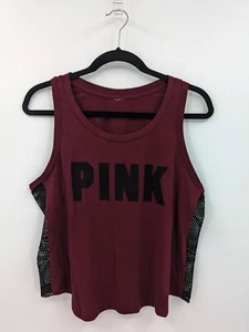 Victoria’s Secret PINK T-Shirt Damen *S* weinrot rot Mesh seitlich kurz geschnitten - Bild 1 von 4