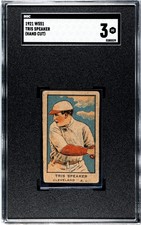 1921 W551 TRIS SPEAKER Indians Strip Card SGC 3 VG Condition!