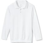 NEU Lands End Schuluniform Kinder langärmeliges Poloshirt weiß Größe L XL 14 - 16