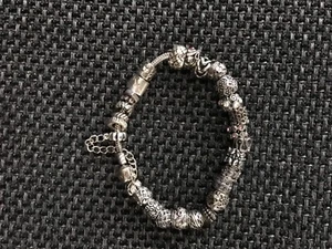 PANDORA ARMBAND MIT 26 BEADS Mit Sicherheitskettchen AUS 925 SILBER LÄNGE 24CM - Bild 1 von 9