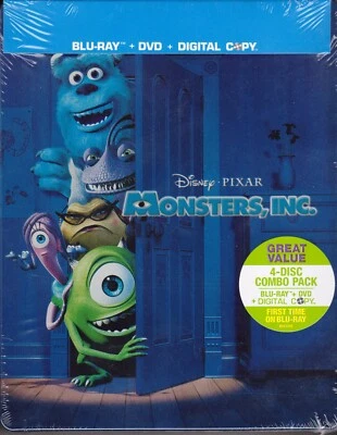 Disney Pixar Monsters Inc Jumbo SteelBook Rare! SEALED SHIPS IN BOX! - Image 1 of 4