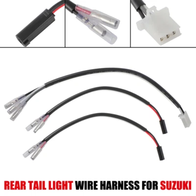 Enchufe adaptador de cable de luz trasera 3 piezas para Suzuki DRZ400S SL DRZ400SM SML 2000-22 Foto 1 de 4