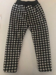 Houndstooth Fuzzy Pants Toddlers 5 6 Pajamas Soft Fleece Girls Boys - Picture 1 of 1