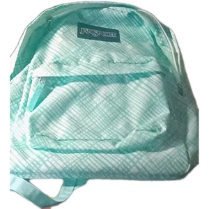 JANSPORT Backpack Aqua/Fresh Mint Student Mint Turquoise Color 2 Pockets - Picture 1 of 11