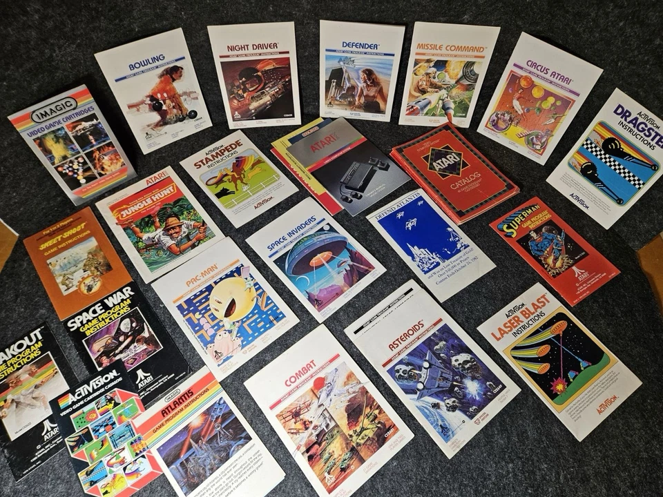 Lote de 27 manuales, catálogos y varios Atari y activación vintage Papeles Foto 1 de 3
