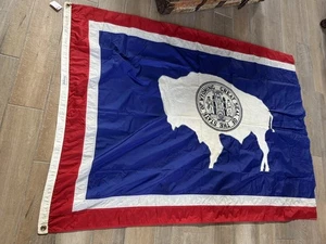 State Flag Of Wyoming 3.5ft.x6ft. ERROR In Production Nylon Buffalo***** - Picture 1 of 8