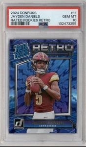 2024 Donruss Jayden Daniel’s Retro Rated Rookie Chaser/grab Packs - Picture 1 of 11