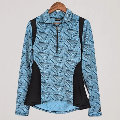 Kerrits 1/4 Zip Pullover Athletic Performance Top Equestrian Horse Bit Print S - Image 1 of 4