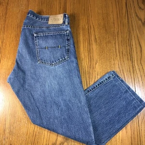 Vintage POLO COUNTRY RALPH LAUREN Denim Blue Jeans 34x27 Hemmed Straight - Picture 1 of 10