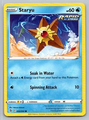 SWSH08: Fusion Strike Staryu #052/264 - Image 1 of 2