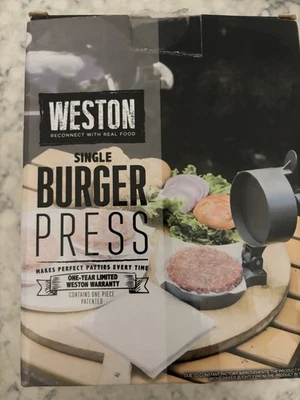 Weston Burger Press Heavy-Duty Cast Aluminum Adjustable New Open Box - Image 1 of 4