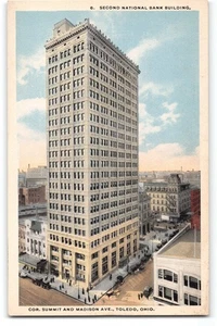 Zweites Nationalbankgebäude Toledo Ohio Gipfel & Madison Hamm Postkarte - Bild 1 von 2