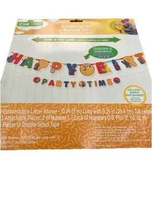 Sesame Street Jumbo Add An Age Banner Kit Foto 1 de 4