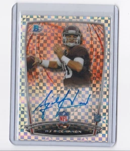 A.J. MCCARRON 2014 BOWMAN CHROME XFRACTOR PARALLEL AUTOGRAPHED ROOKIE-#/10 - Picture 1 of 22