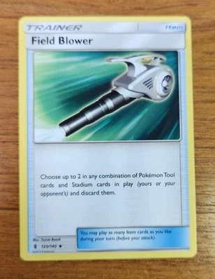 Uncommon Field Blower Pokemon Trainer Card, Guardians Rising Set 125/145 - Image 1 of 2