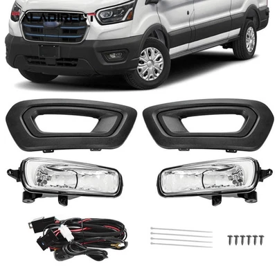 Luces antiniebla para Ford Transit/E-Transit 2020-2024 lente transparente carcasa negra Foto 1 de 4