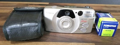 Canon Sure Shot 85 Zoom 35mm Point & Shoot Film Camera,case and film  - Image 1 of 4