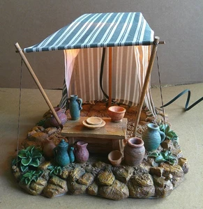 1998 Fontanini Keramik Ständer Erbstück Krippengebäude beleuchtet - Bild 1 von 24