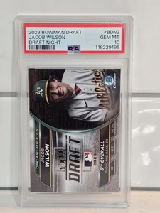 2023 Bowman Draft Jacob Wilson Draft Night PSA 10 GEM MT #BDN2 Prospect A's - Picture 1 of 3