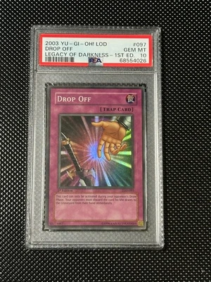 YUGIOH PSA 10 2003 Drop Off LOD-097 Super Rare 1st Edition *4026 - Image 1 of 2