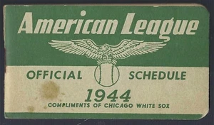 1944 Official American League (White Sox) 2x4 Booklet Schedule - Picture 1 of 3