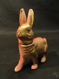 GERMAN PAPIER MACHE RABBIT CANDY CONTAINER, c. 1900 - Picture 1 of 8