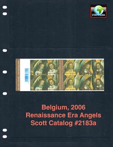 1/2 off $14.00 Scott Value - 2006 BELGIUM Angels pane Renaissance CV MNH NH UMM - Picture 1 of 4