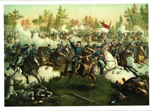 Postal de gran tamaño Batalla de Cedar Creek Virginia 19 de octubre de 1864 - Imagen 1 de 4