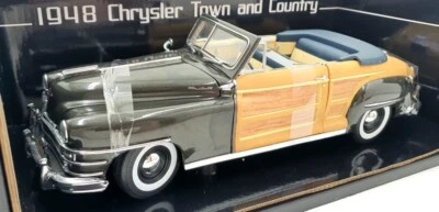 Sun Star 1/18 Scale Diecast 6141 - 1948 Chrysler Town & Country - Gunmetal Grey - Image 1 of 4