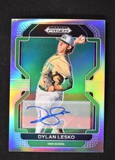 2022 Prizm Draft Picks Baseball Base Auto Silver #PDP15 Dylan Lesko