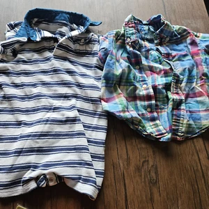Ralph Lauren Jungen blau & weiß gestreift & kariert Button Down Hemd 18 Monate - Bild 1 von 3