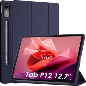 WD&CD Custodia Compatibile per Lenovo Tab P12 12.7", Ultra Sottile Smart Pelle C - Imagen 1 de 12