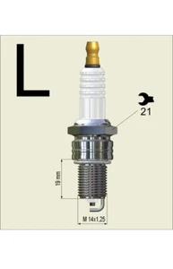 4 pieces 150 141 050 Nology Silver Spark Plug M14x1.25 19mm reach 21mm Hex L4YS - Picture 1 of 1