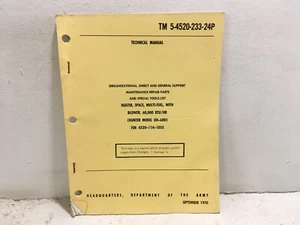 TM 5-4520-233-24P Heater, W/Blower, 60,000 BTU/HR. Hunter Model UH-68D. 1970 - Picture 1 of 9