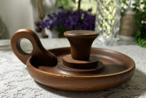 Vintage Colonial Style Wood Candle Holder 8”x6.5x2.5 - Picture 1 of 12