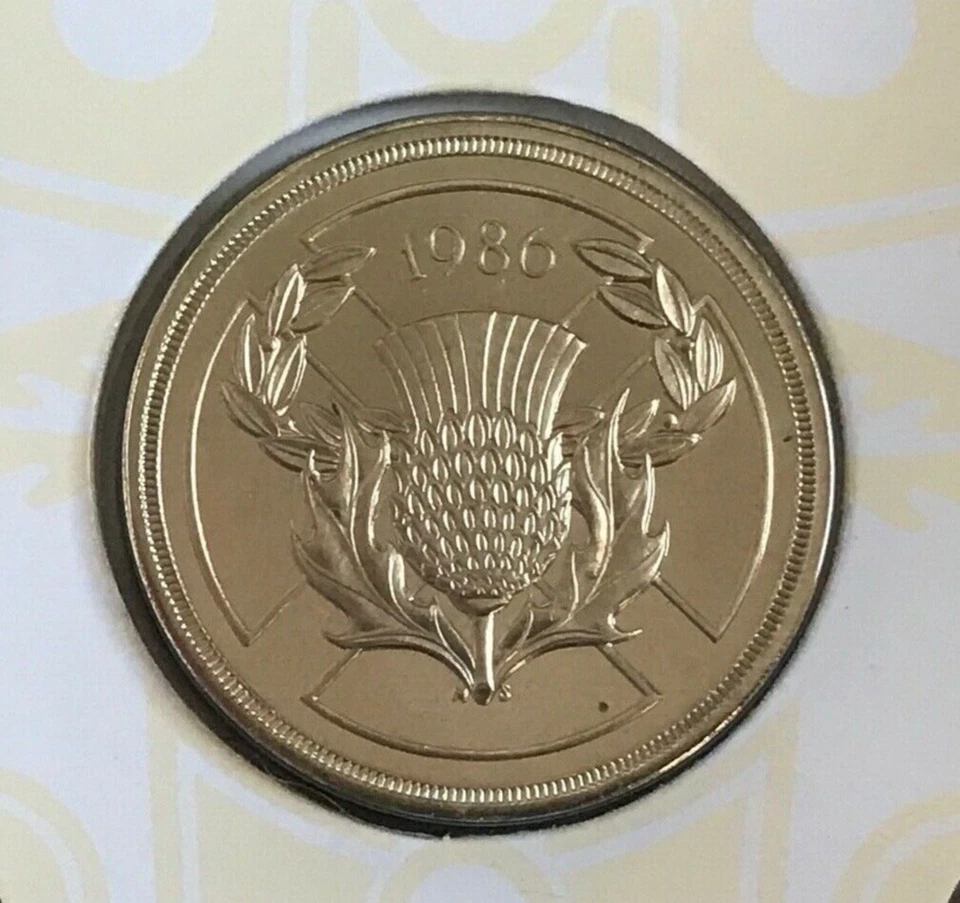 1986 COMMONWEALTH GAMES 2 TWO POUND BRILLIANT UNCIRCULATED BU BUNC COIN - Image 1 of 3