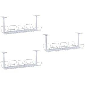 3 Sets Wire Storage Rack Office under Desk Cable Managemet Basket for Cords - Afbeelding 1 van 12