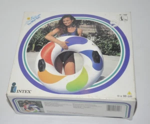 Galleggiante gonfiabile vintage Intex The Wet set tubo acqua piscina colorato 1996 maniglie 39" - Foto 1 di 6