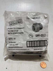 Tapa Push Fit 10 piezas XFITTING, 1/2", enchufe de tapa de extremo Push-To-Connect, latón - Imagen 1 de 5