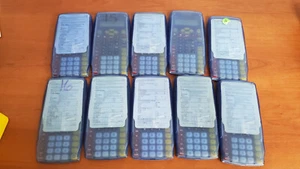 LOT OF 10 Texas Instruments TI-15 Calculator with Carrying Case ~ Teacher Class - Picture 1 of 8