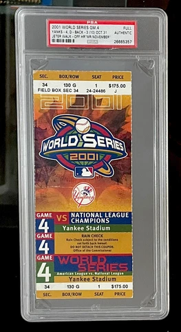 Derek Jeter “Mr November” on label (PSA) walk off HR World Series 2001 / Yankees Cover