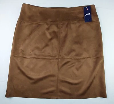 Falda Chaps Mujer Talla 20W Otoño DNM 2 Marrón Abertura Trasera Elastizada Nueva con Etiquetas $86.00 Foto 1 de 4