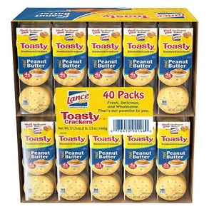 Lance Fresh Toasty Crackers mit reichen Erdnussbutter Sandwich Cracker 40er Pack - Bild 1 von 4