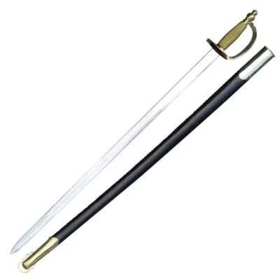 1840 United States Army NCO Sword with Wood Handle and Brass Wire Overall 38.5" - Image 1 of 4
