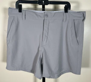 Pantaloncini chino HUK $60 Pursuit grigi elasticizzati vita performance pesca barca taglia XL - Foto 1 di 11