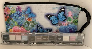 NYC New York Color Mod-Quad Creme Liner & Eyeshadows Kits (3) & Makeup Bag - Picture 1 of 9